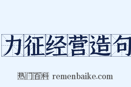 力征经营造句是什么意思的图片